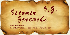 Vitomir Zeremski vizit kartica